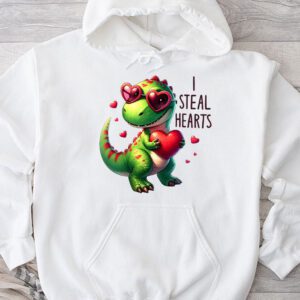 I Steal Hearts Trex Dino Valentine’s Day Boys Son Toddlers Hoodie