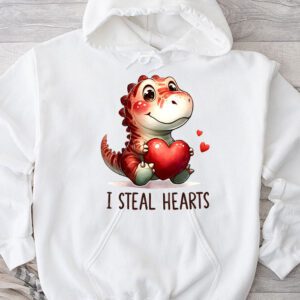 I Steal Hearts Trex Dino Valentine's Day Boys Son Toddlers Hoodie