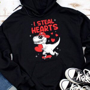 I Steal Hearts Trex Dino Valentine’s Day Boys Son Toddlers Hoodie