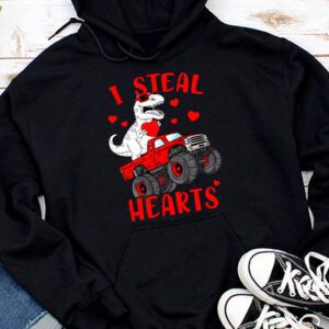 I Steal Hearts Trex Dino Valentine’s Day Boys Son Toddlers Hoodie