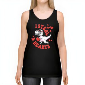 I Steal Hearts Trex Dino Valentines Day Boys Son Toddlers Tank Top 2 3