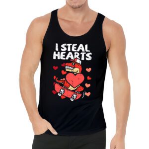 I Steal Hearts Trex Dino Valentines Day Boys Son Toddlers Tank Top 3 4