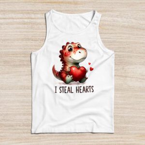 I Steal Hearts Trex Dino Valentine's Day Boys Son Toddlers Tank Top