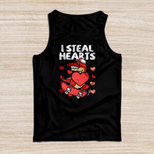 I Steal Hearts Trex Dino Valentine's Day Boys Son Toddlers Tank Top