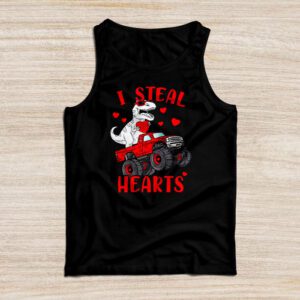 I Steal Hearts Trex Dino Valentine's Day Boys Son Toddlers Tank Top