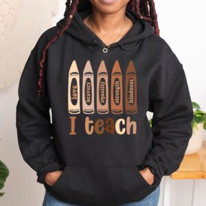 I Teach Black History Month Melanin Afro African Teacher Hoodie 1 2