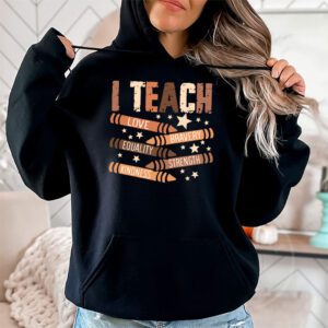 I Teach Black History Month Melanin Afro African Teacher Hoodie 2 3