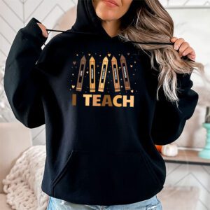 I Teach Black History Month Melanin Afro African Teacher Hoodie 2 5