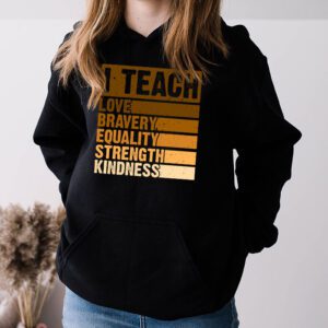 I Teach Black History Month Melanin Afro African Teacher Hoodie 3 4