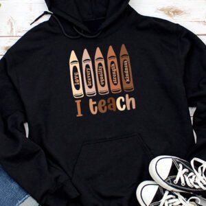 I Teach Black History Month Melanin Afro African Teacher Hoodie