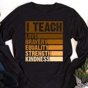 I Teach Black History Month Melanin Afro African Teacher Longsleeve Tee 1 4