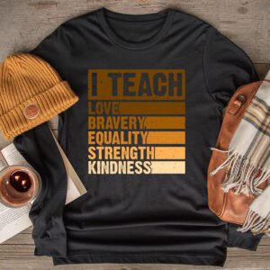 I Teach Black History Month Melanin Afro African Teacher Longsleeve Tee 2 4