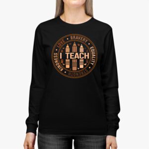 I Teach Black History Month Melanin Afro African Teacher Longsleeve Tee 3 7