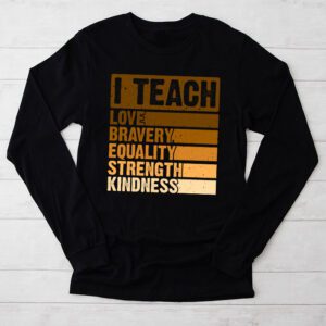 I Teach Black History Month Melanin Afro African Teacher Longsleeve Tee