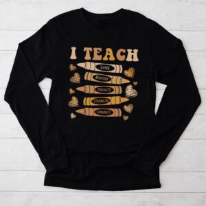 I Teach Black History Month Melanin Afro African Teacher Longsleeve Tee