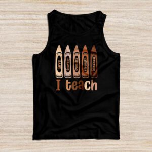 I Teach Black History Month Melanin Afro African Teacher Tank Top