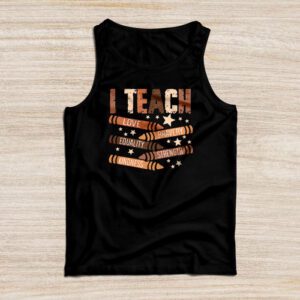 I Teach Black History Month Melanin Afro African Teacher Tank Top