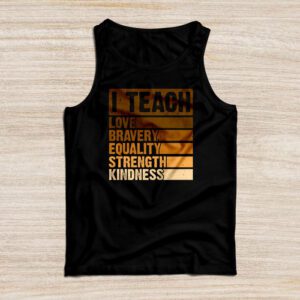 I Teach Black History Month Melanin Afro African Teacher Tank Top