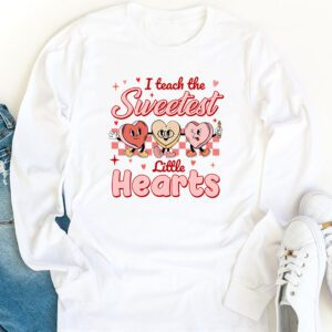 I Teach The Sweetest Little Hearts Valentines Day Teachers Longsleeve Tee 1 1