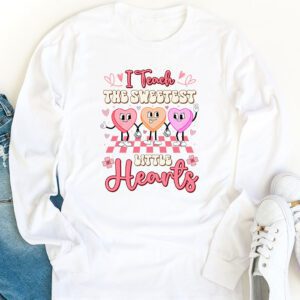 I Teach The Sweetest Little Hearts Valentines Day Teachers Longsleeve Tee 1 4