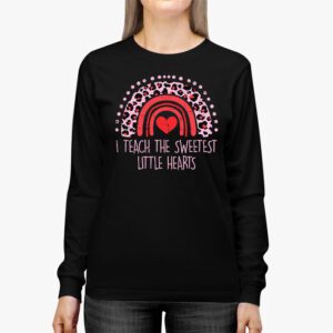 I Teach The Sweetest Little Hearts Valentines Day Teachers Longsleeve Tee 2