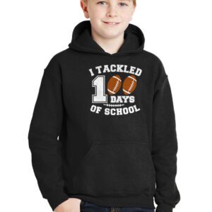 I tackled 100 days school 100th day football student teacher Hoodie 2 2
