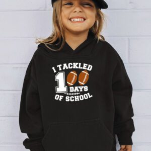 I tackled 100 days school 100th day football student teacher Hoodie 3 2