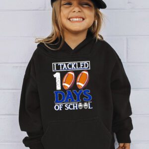 I tackled 100 days school 100th day football student teacher Hoodie 3 4