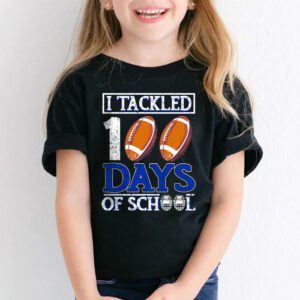 I tackled 100 days school 100th day football student teacher T Shirt 2 4