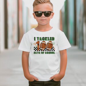 I tackled 100 days school 100th day football student teacher T Shirt 3 1