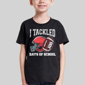 I tackled 100 days school 100th day football student teacher T Shirt 3