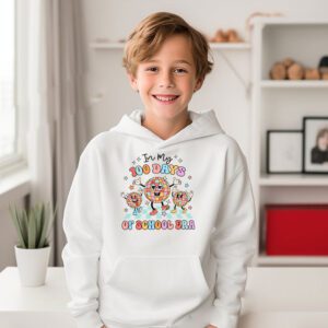 In My 100 Days of School Era Retro Disco 100th Day of School Hoodie 3 4