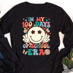 In My 100 Days of School Era Retro Disco 100th Day of School Longsleeve Tee 1