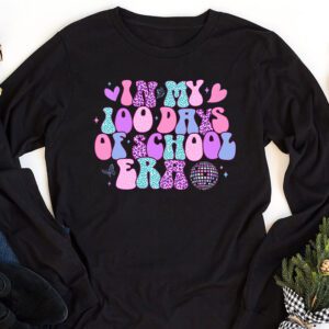 In My 100 Days of School Era Retro Disco 100th Day of School Longsleeve Tee 1 5