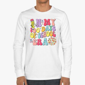 In My 100 Days of School Era Retro Disco 100th Day of School Longsleeve Tee 3 1