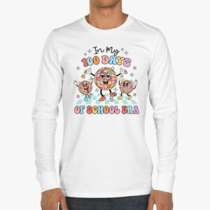 In My 100 Days of School Era Retro Disco 100th Day of School Longsleeve Tee 3 4