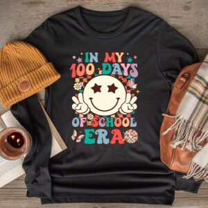 In My 100 Days of School Era Retro Disco 100th Day of School Longsleeve Tee