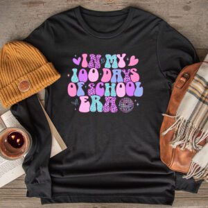 In My 100 Days of School Era Retro Disco 100th Day of School Longsleeve Tee