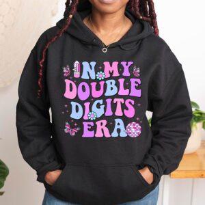 In My Double Digits Era Retro 10 Year Old 10th Birthday Girl Hoodie 1