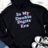 In My Double Digits Era Retro 10 Year Old 10th Birthday Girl Hoodie