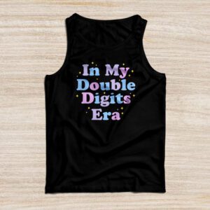 In My Double Digits Era Retro 10 Year Old 10th Birthday Girl Tank Top