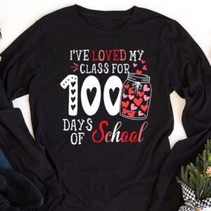 Ive Loved My Class For 100 Days School Womens Teacher Longsleeve Tee 1 2