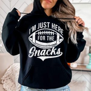 Just Here For The Snacks American Football Funny Women Kids Hoodie 1 2