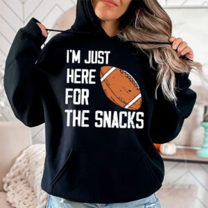 Just Here For The Snacks American Football Funny Women Kids Hoodie 1 3