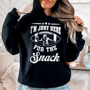 Just Here For The Snacks American Football Funny Women Kids Hoodie 1