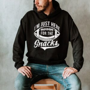 Just Here For The Snacks American Football Funny Women Kids Hoodie 2 2