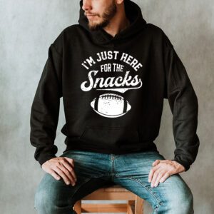 Just Here For The Snacks American Football Funny Women Kids Hoodie 2 4