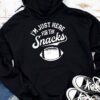 Just Here For The Snacks American Football Funny Women Kids Hoodie