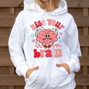 Kiss Your Brain Retro Valentines Day Valentine Teacher Squad Hoodie 3 5