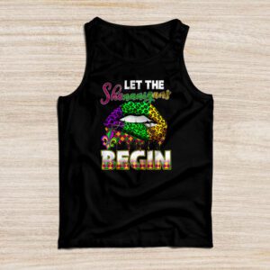 Let The Shenanigans Begin Mardi Gras Lips Kids Men Women Tank Top